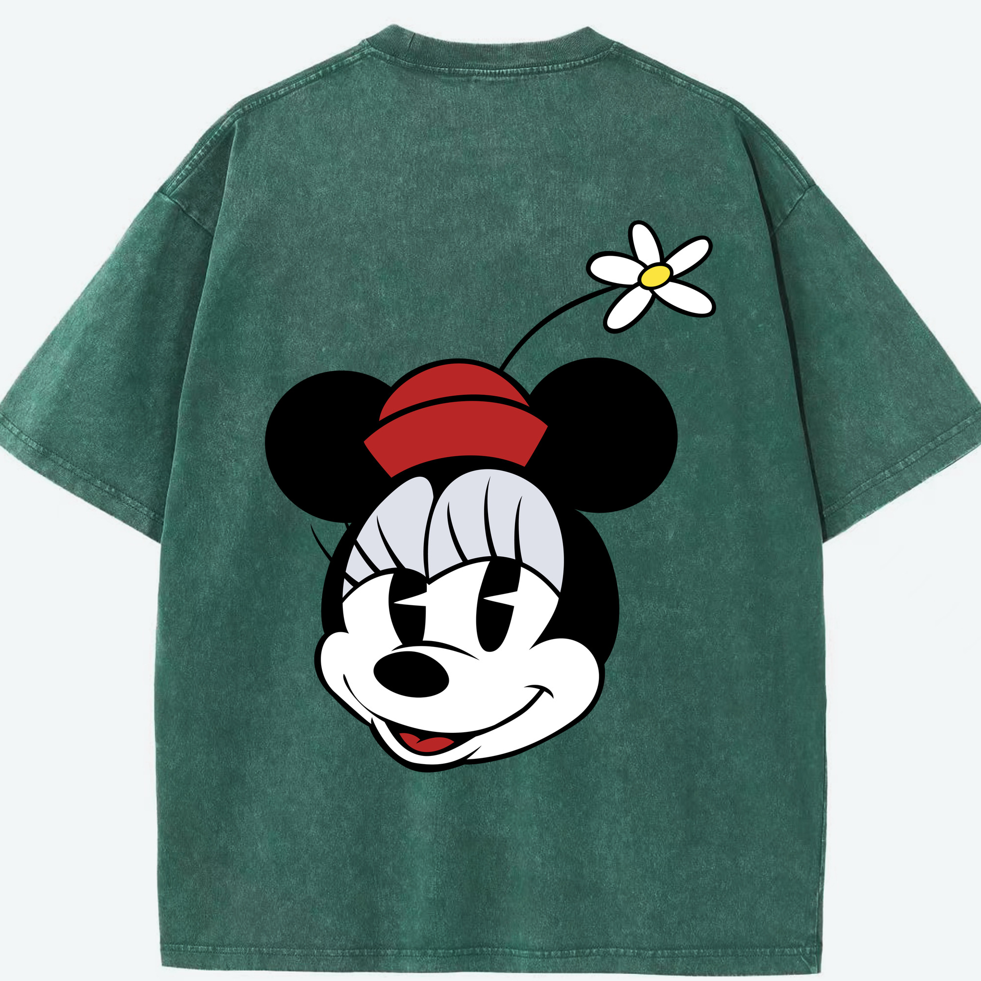 （画像用） ミッキーマウス Mickey Mouse 綿100% ヴィンテージ風 半袖Tシャツ（背面プリント）
